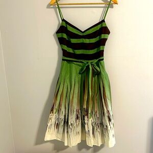 BCBG | Pleated Spaghetti Strap Day Dress